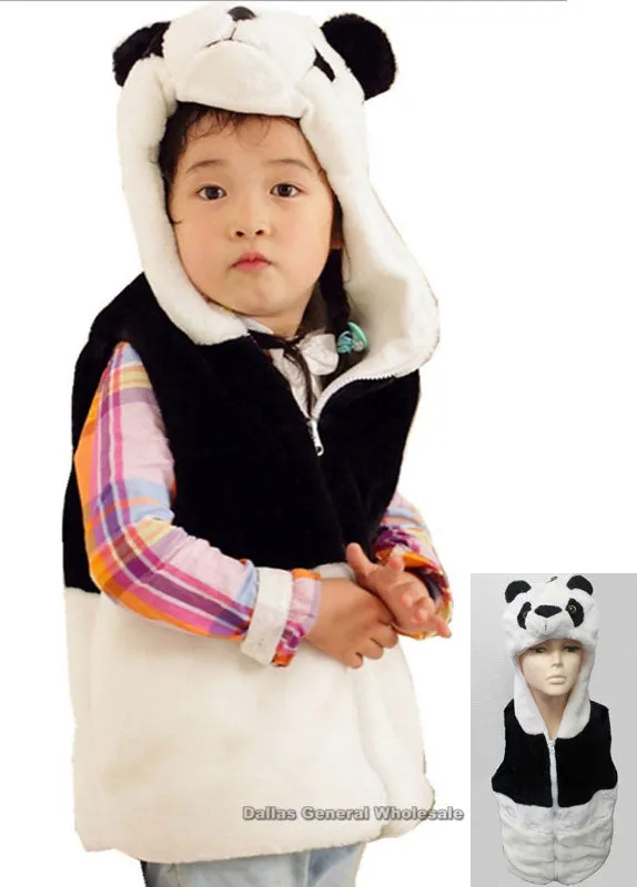 Assorted Kids Animal Fuzzy Vests Wholesale