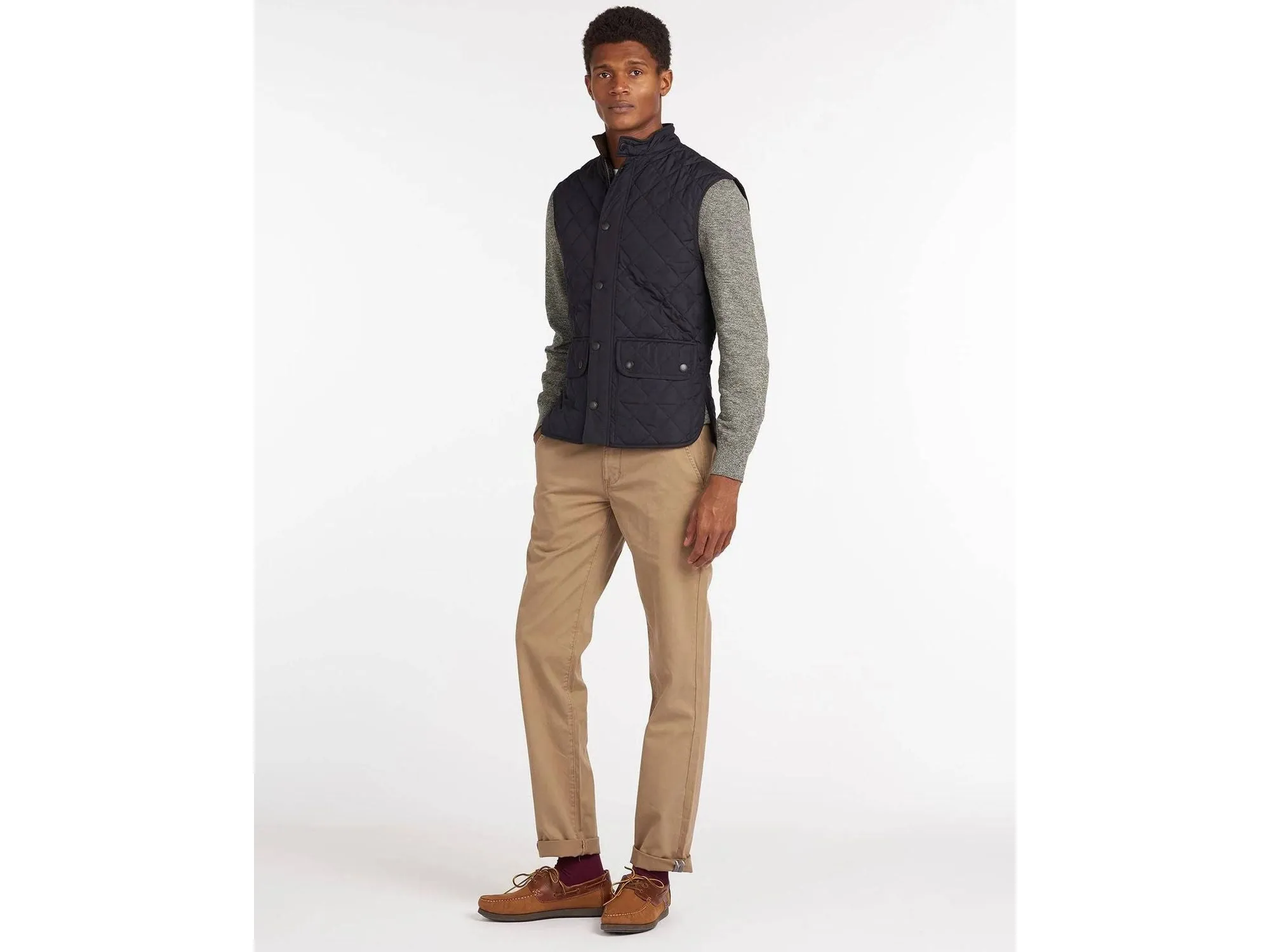 Barbour Lowerdale Gilet Quilted Lightweight Insulated Vest In Navy