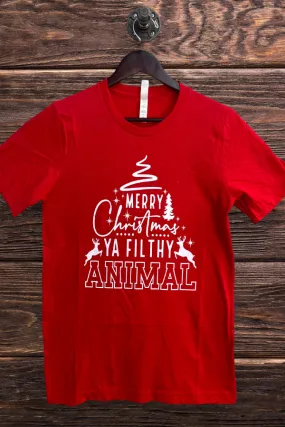 BC DTF MERRY CHRISTMAS FILTHY ANIMAL - RED