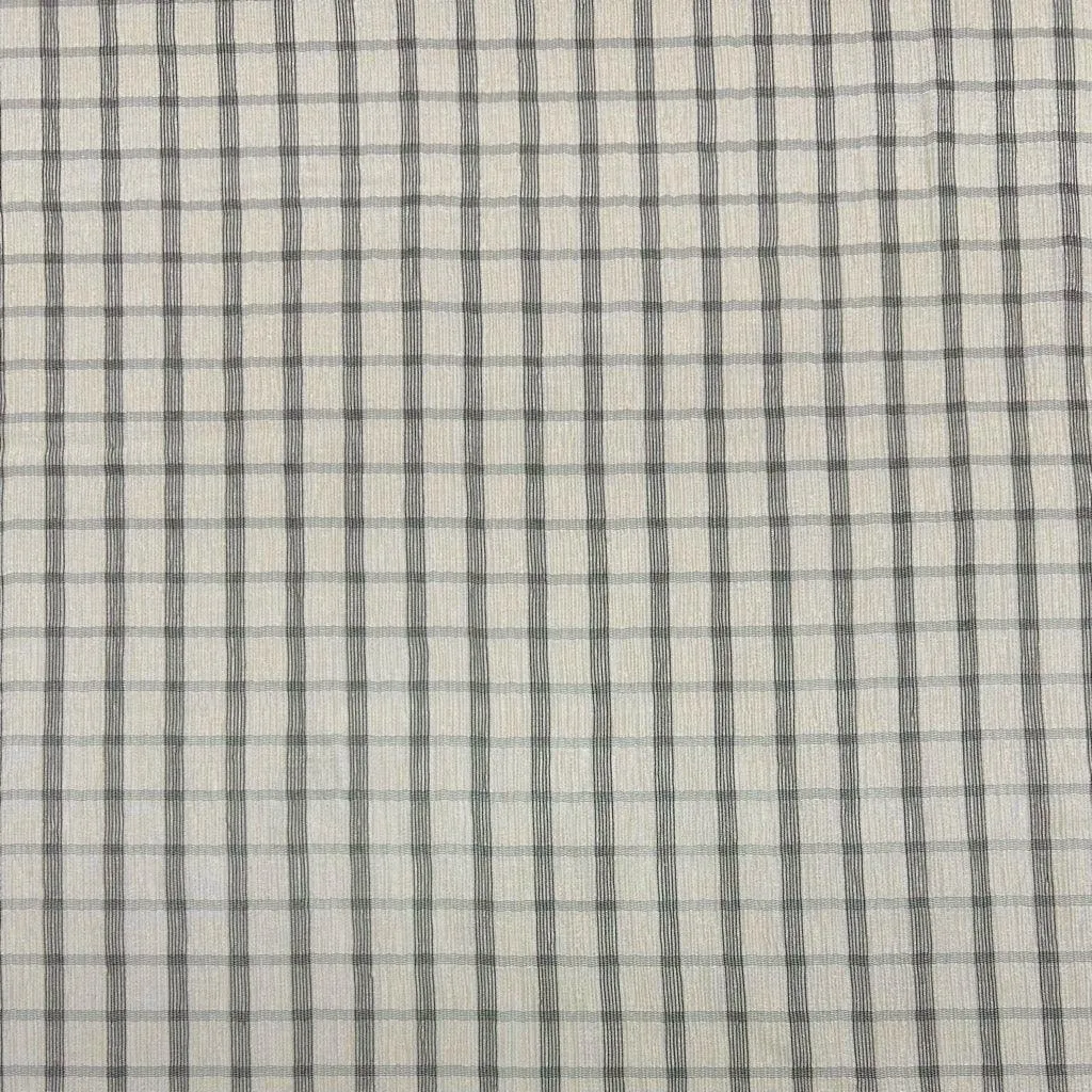 Checkered Crinkle Chiffon Fabric