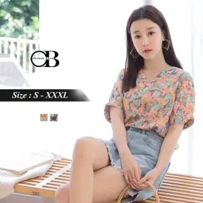 CHIFFON FLORAL PRINTED TOPS