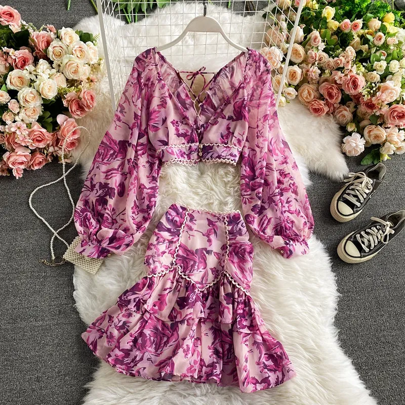 Cute chiffon long sleeve dress fashion dress       S137