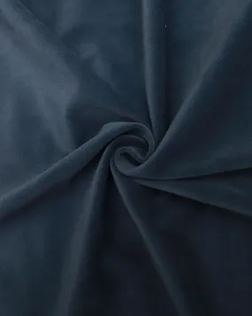 DARK GREY PLAIN POLYESTER VELVET FABRIC