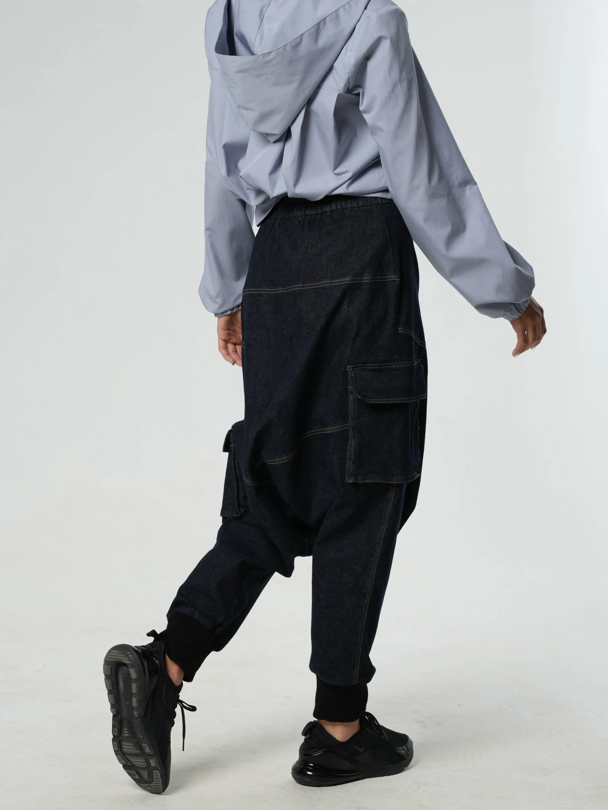 Denim Harem Pants