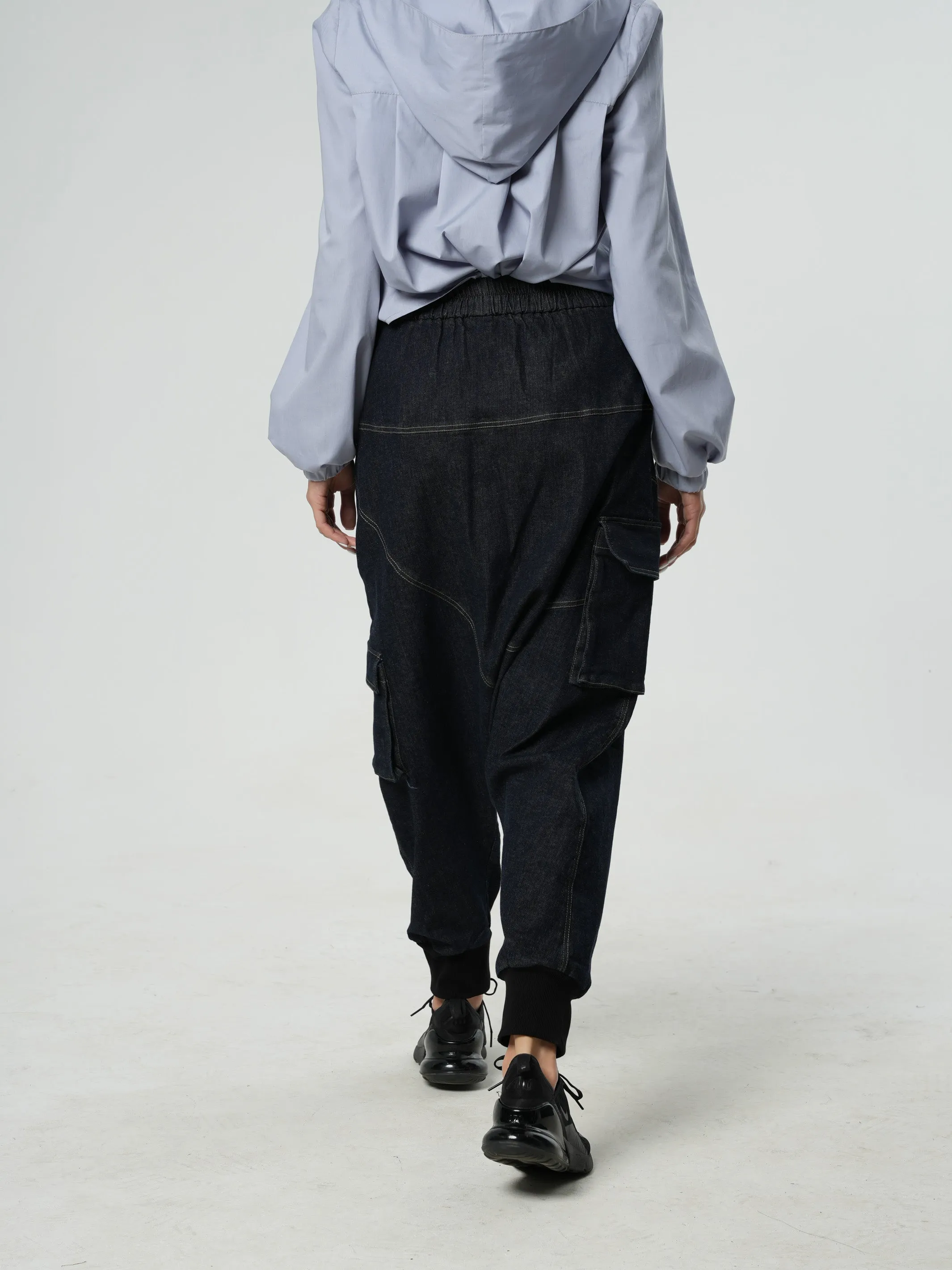 Denim Harem Pants