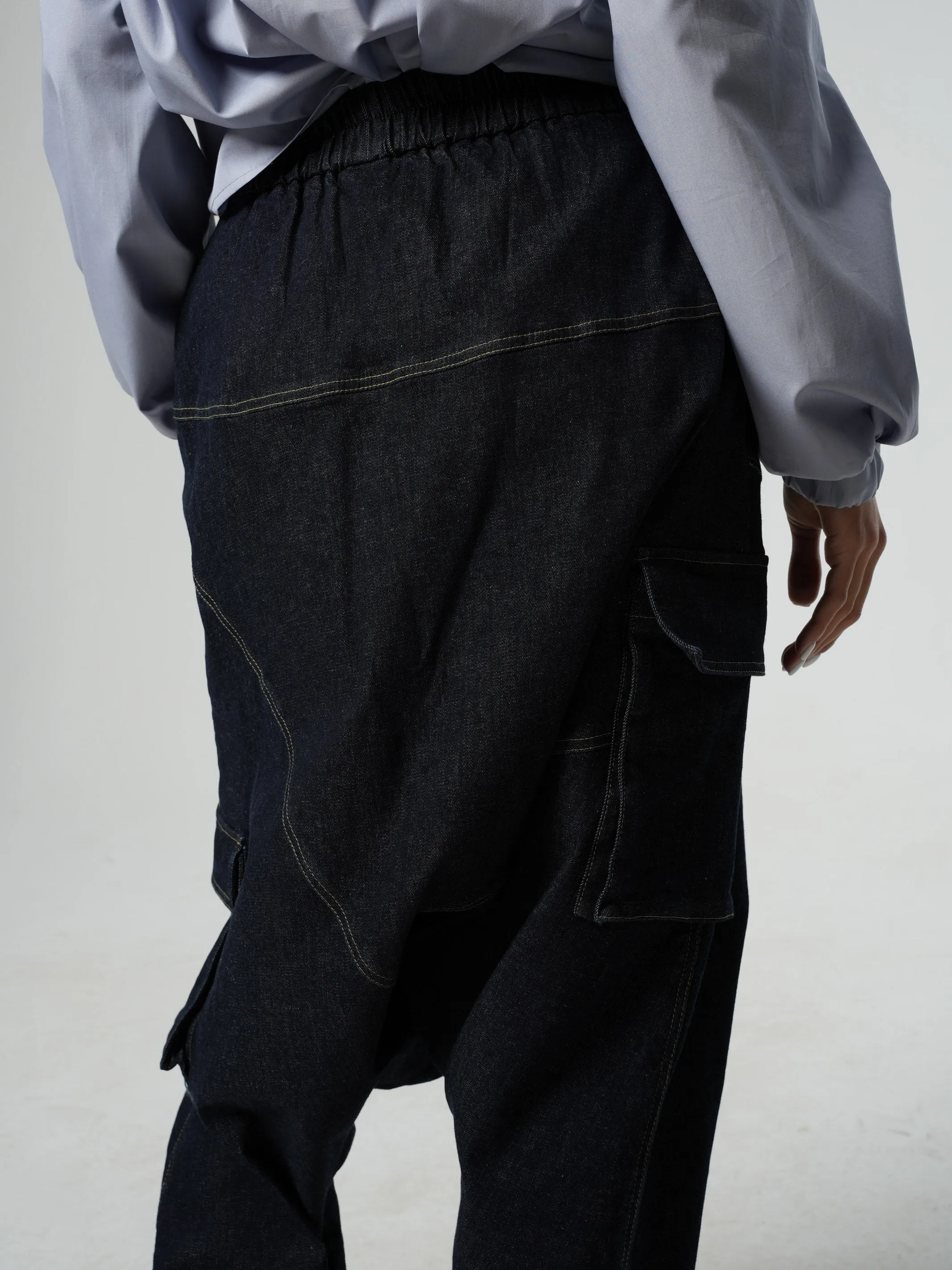 Denim Harem Pants