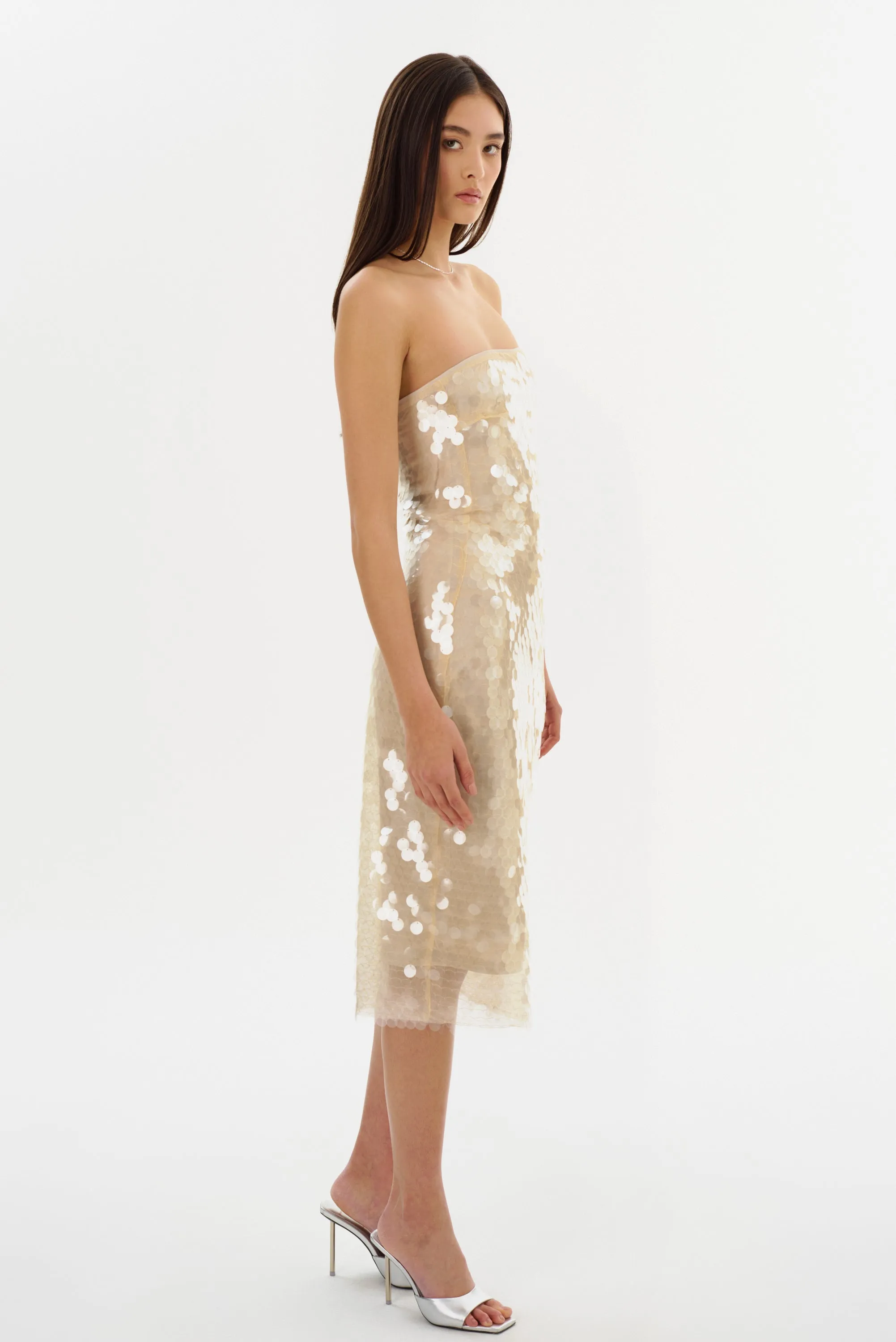 DERRICA |  Sequin Midi Dress