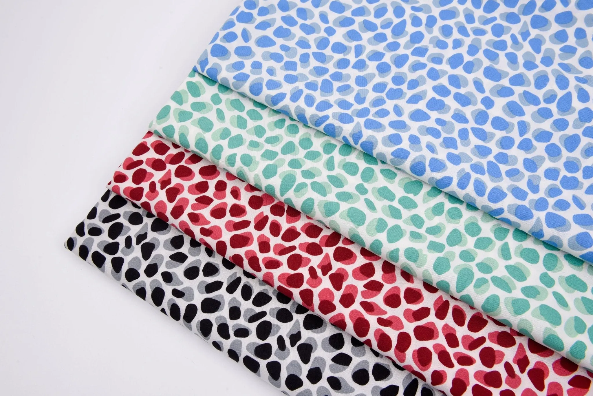 Four way Stretch Chiffon Dots & Dashes  Printed