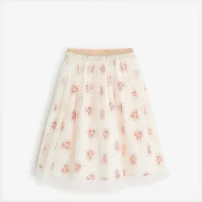 Girls' beige tulle skirt