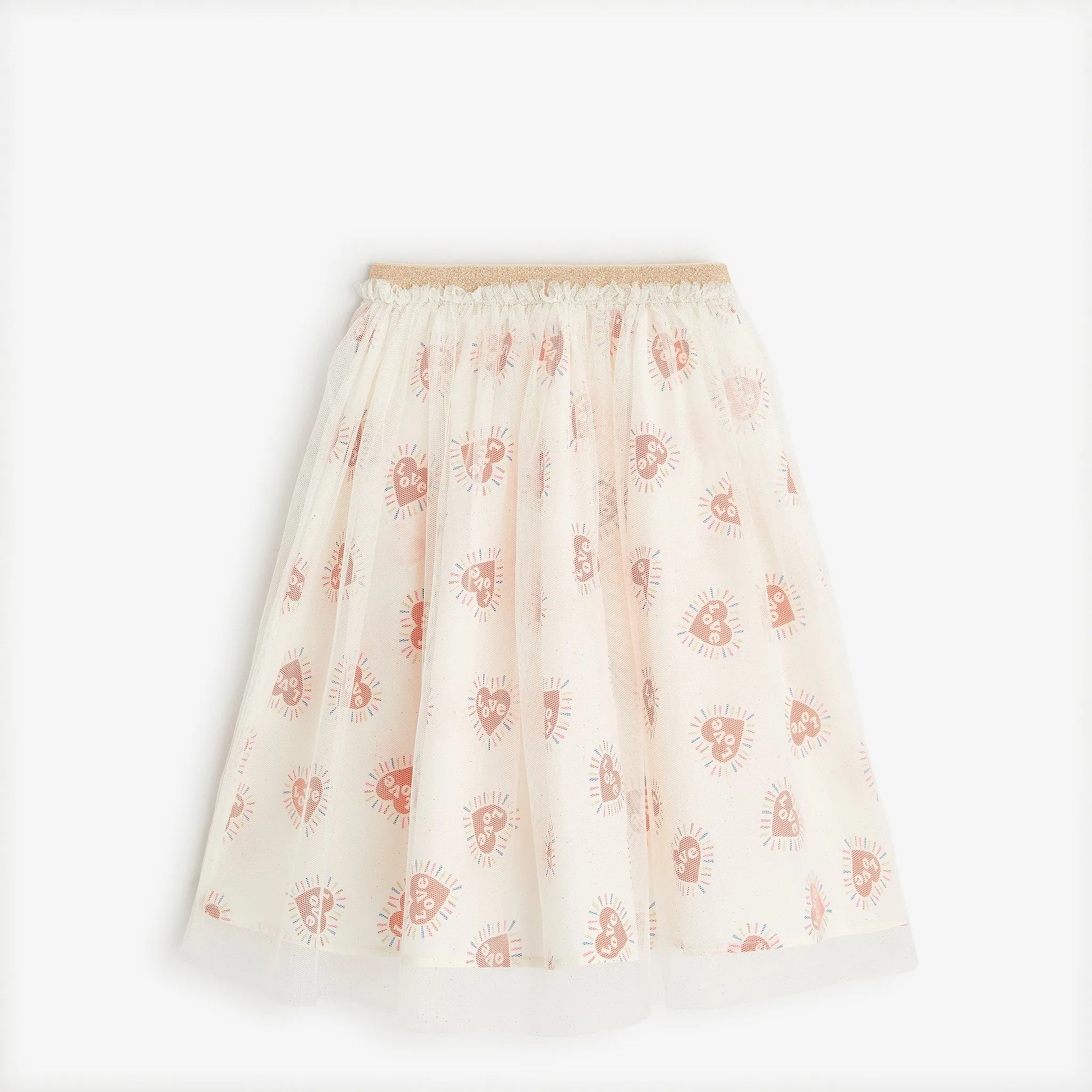 Girls' beige tulle skirt