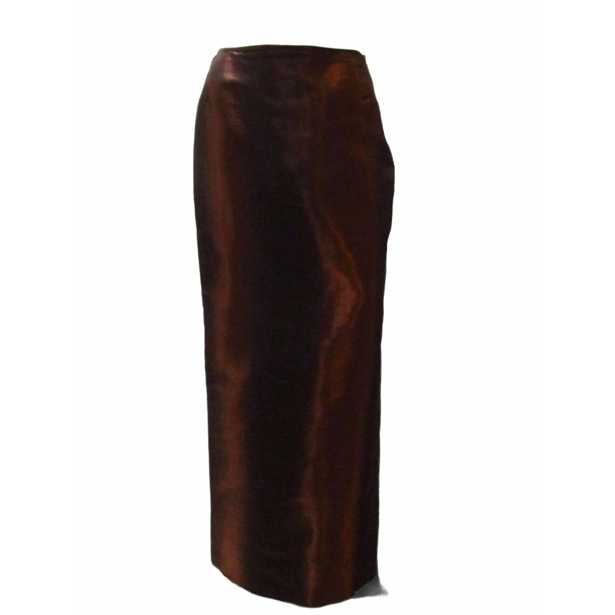 Jean Paul Gaultier Femme Long Metallic Wine Skirt