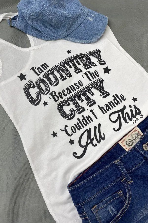 LBL TANK I AM COUNTRY - WHITE