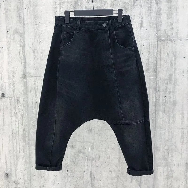 Low Drop Crotch Loose Jeans