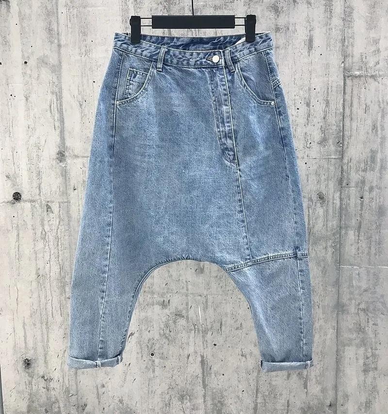 Low Drop Crotch Loose Jeans