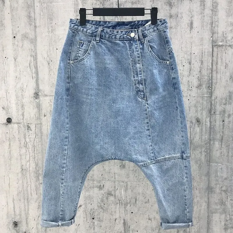 Low Drop Crotch Loose Jeans