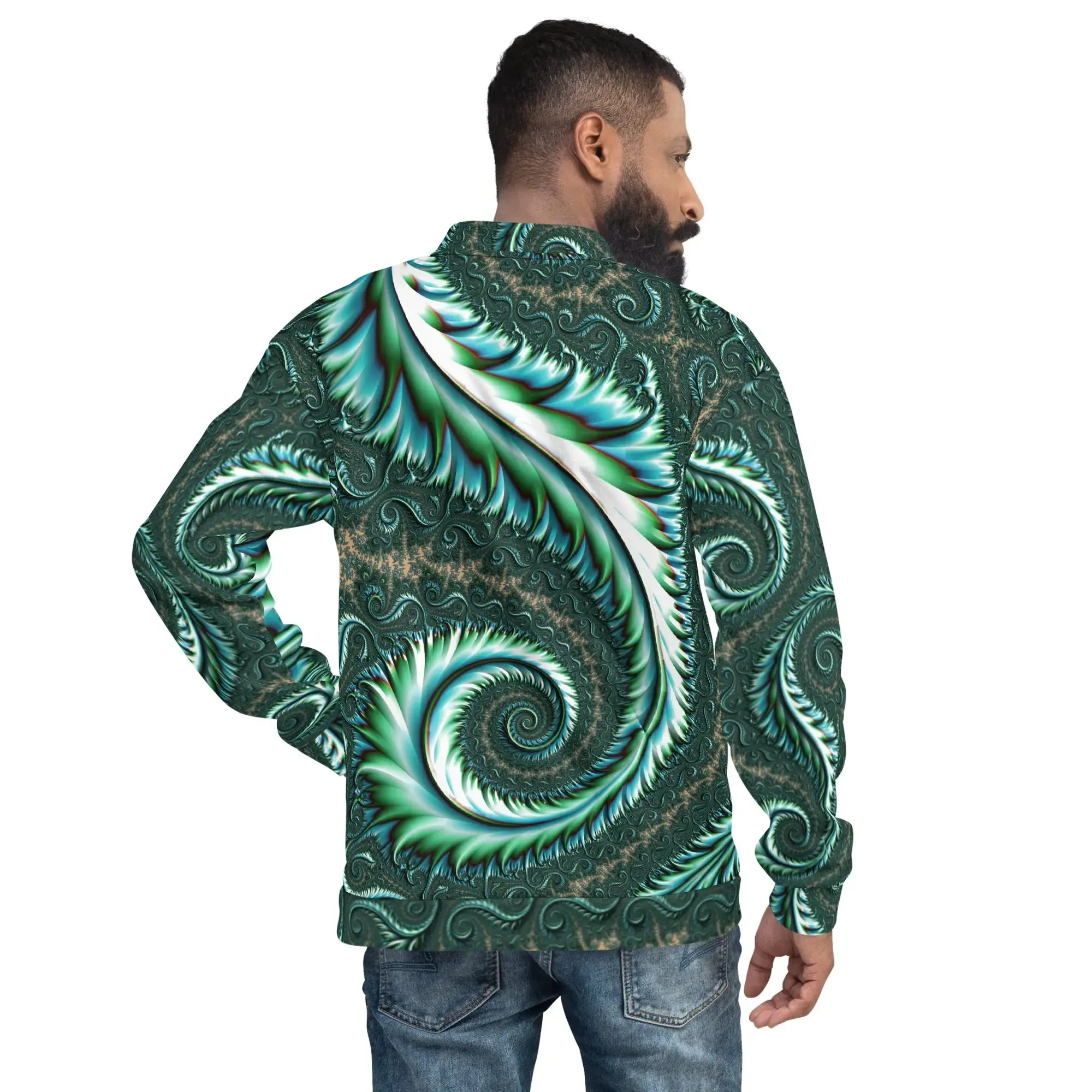 "Fractal Fern" Collection - Unisex Bomber Jacket