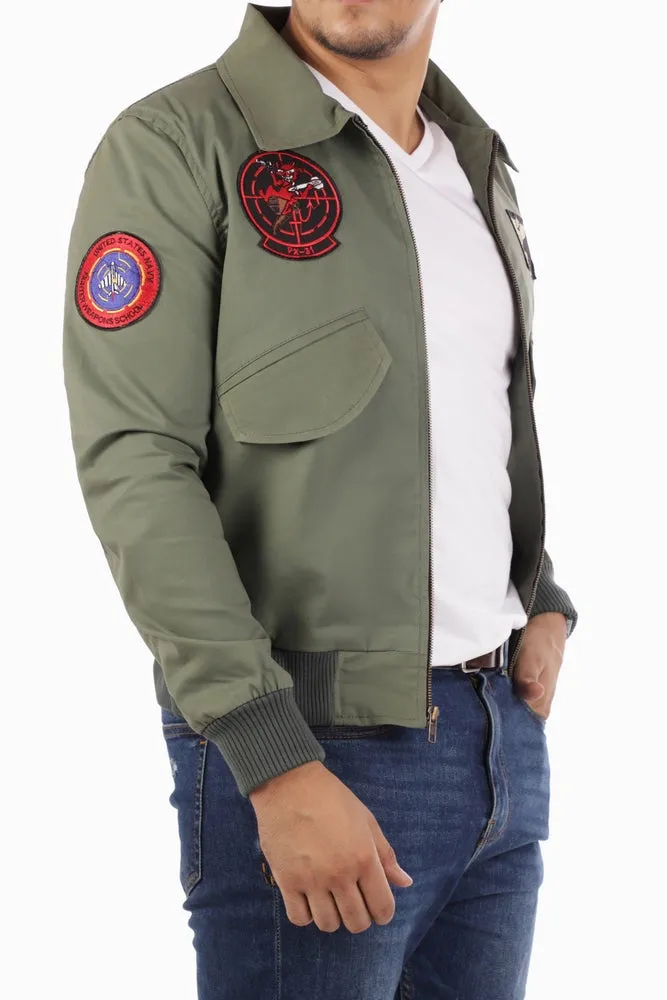 Tom Cruise Top Gun G1 Green Bomber Jacket