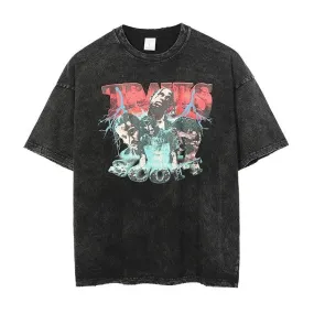 Travis Scott Printed Washed T Shirt