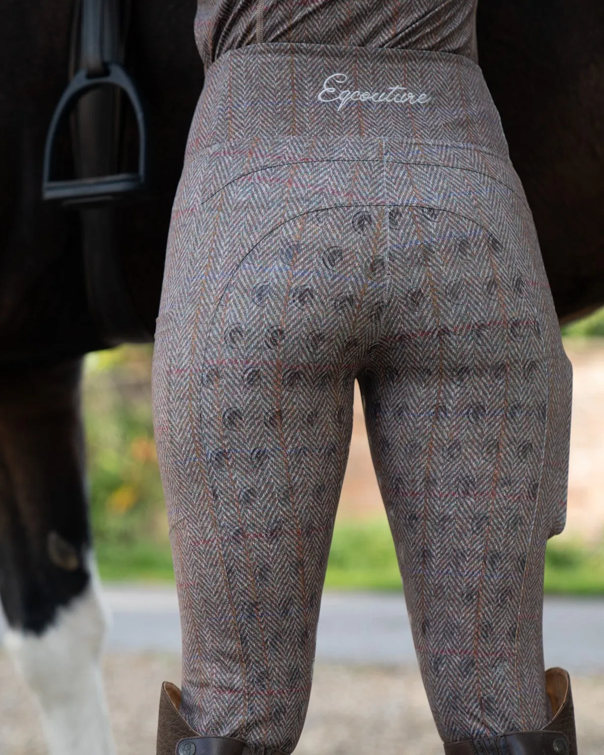 WINTER Thermal Tweed Effect Riding Leggings - Full Grip