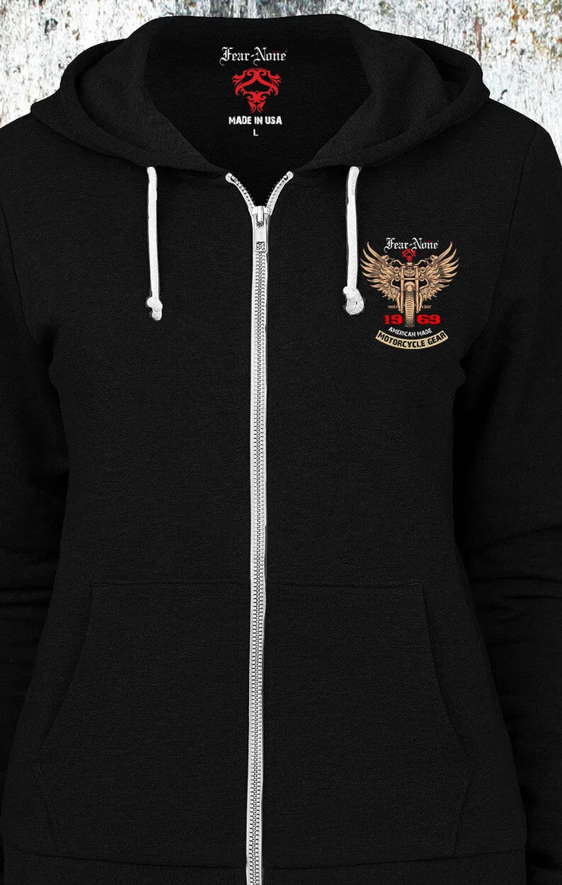 Womens American "1969 Gold Wings" Hoodie